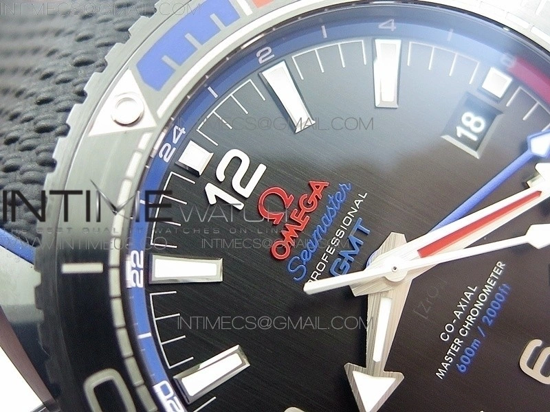 Planet Ocean 45.5mm ETNZ "Deep Black" Real Ceramic VSF 1:1 Best Edition on Black Nylon Strap A8906 Super Clone